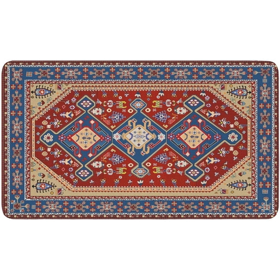 Boho Decor Door Mat - Bohemian Welcome Mats Outdoor Non-Slip Rubber Decorative Front Door Mats Indoor Rug 17" x 30"