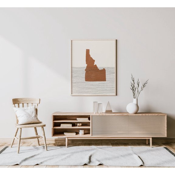 Boho Decor Idaho Mid Century Wall Art Minimalist Art And Abstract Print Idaho State Map Print Idaho Gift Idea
