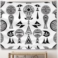 thumbnail image 1 of Boho Decor Office Tapestry Aztec Symbols Boho Tribal Geometric Shapes Large Tapestry, 51x59 Inches Minimalistic Simplicity Sophistication Durable Big Tapestry Decoration for Home Living Room, 1 of 5