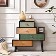 thumbnail image 1 of Ahokua Boho Decorative Accent Cabinet with 4 Carved Drawers, Multi-Color Storage Cabinet Chest for Entryway, Living Room, Bedroom or Small Spaces, 1 of 11