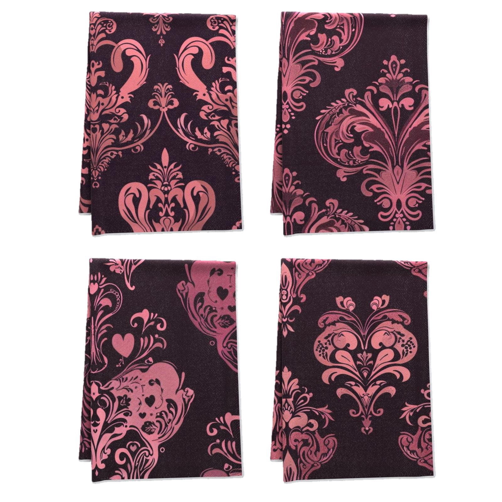 Boho Decorative Dishtowel for Bathroom Washroom Farmhouse Kitchen Dressing Room Deco - Geometric Shapes Handy Kitchen Accessories - 16x24in 4PCS - Symmetrical Comfortable Dish Cloth and Towel Sets
