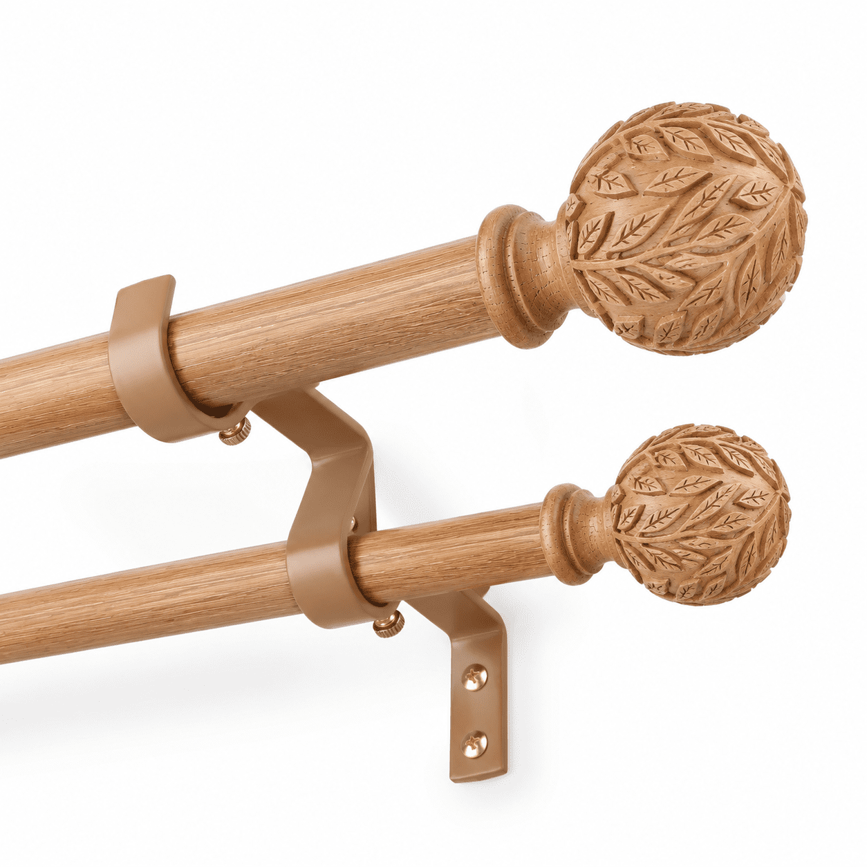 Boho Decorative Double Curtain Rods for Windows 36