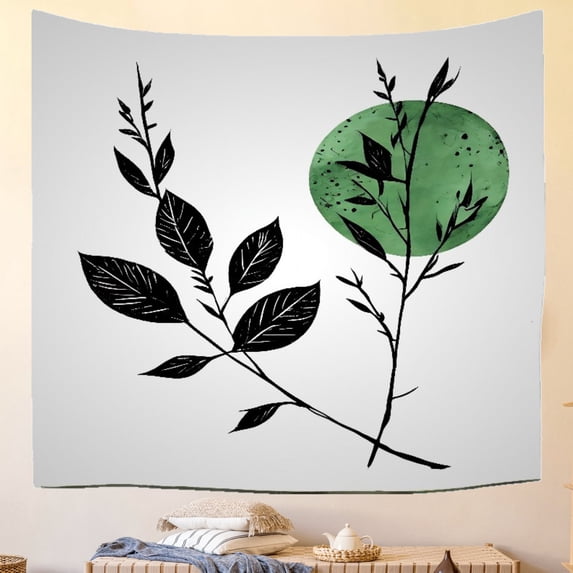 Boho Decorative Modern Living Room Tapestry Farmhouse Bohemia Tapestry Aesthetic Dots Leaves Dorm Tapestry - for Living Room College Bedroom House Home Decoration 51x59inch