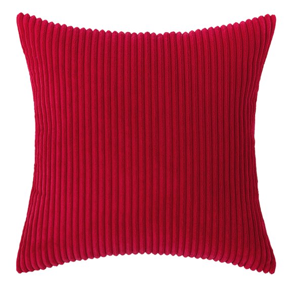 Boho Decorative Throw Pillow Covers 18x18 Inch Striped Corduroy Cushion Cases Soft Plush Pillow Covers for Sofa Couch Bed Living Room Farmhouse Boho Home Decor Autumn Fall Theme