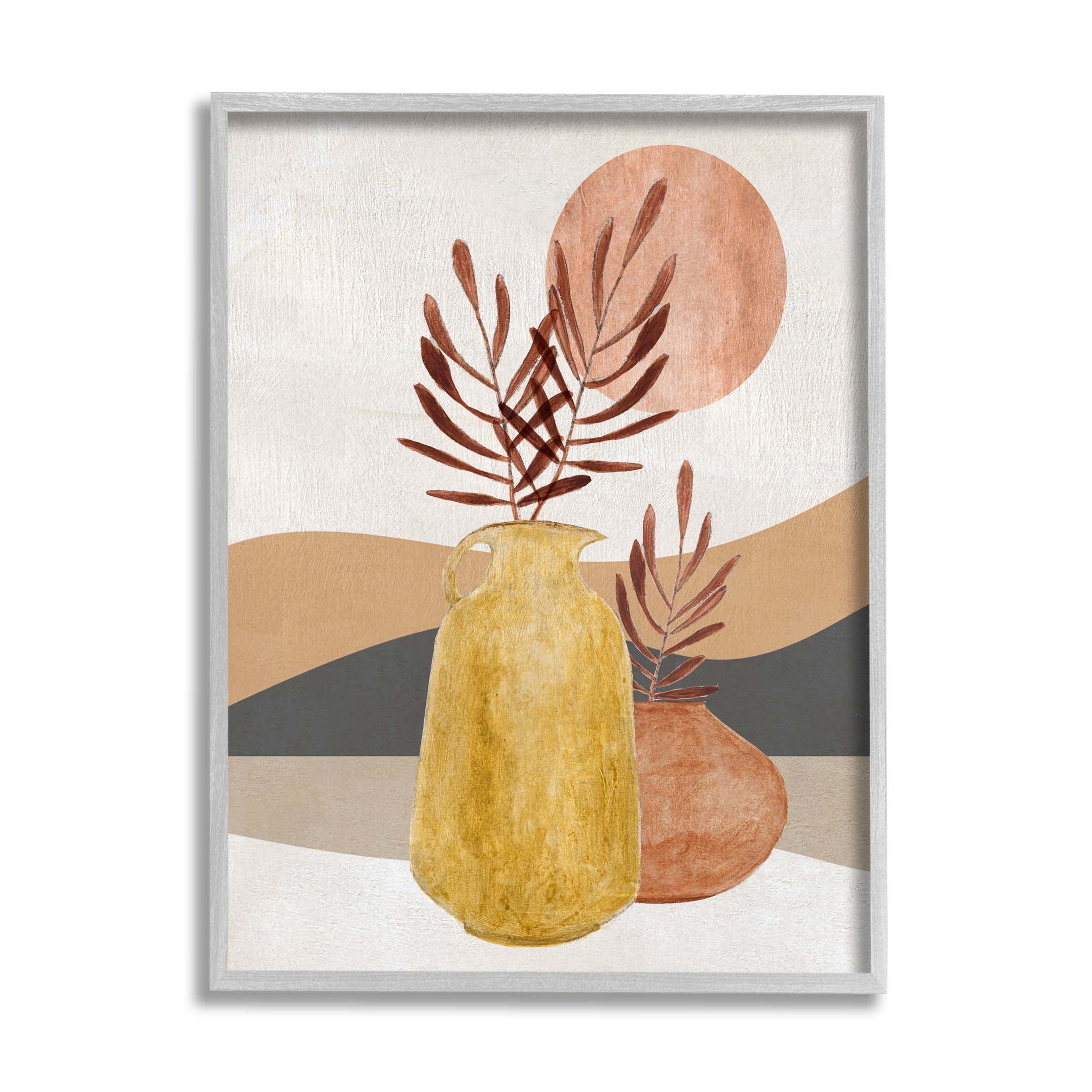 Boho Desert Plant Botanicals Botanical & Floral Graphic Art Gray Framed Art Print Wall Art