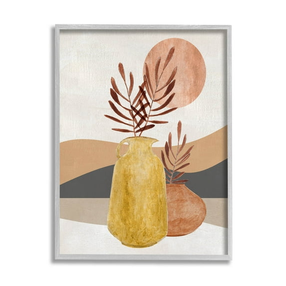 Boho Desert Plant Botanicals Botanical & Floral Graphic Art Gray Framed Art Print Wall Art