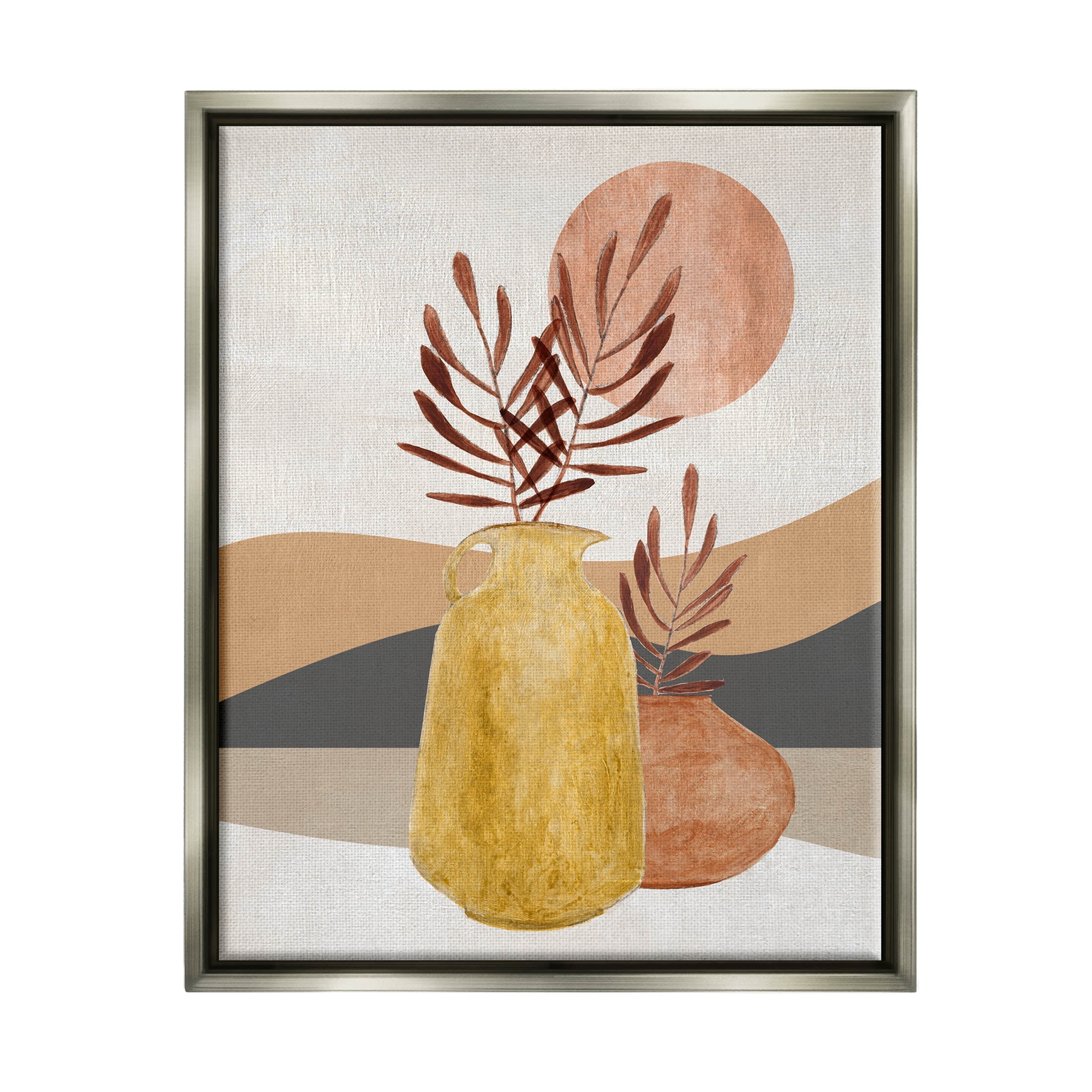 Boho Desert Plant Botanicals Botanical & Floral Graphic Art Luster Gray Framed Art Print Wall Art