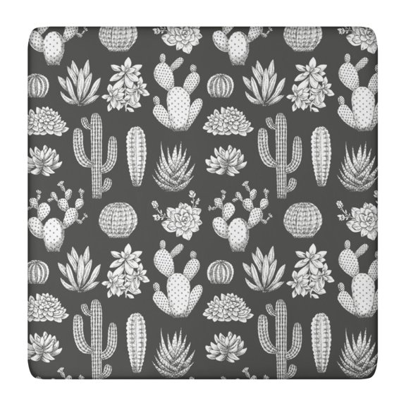 Boho Desert Succulent Table Cover - Vintage Southwestern Print, Snug Fit Elastic Tablecloth for Parties & Gatherings