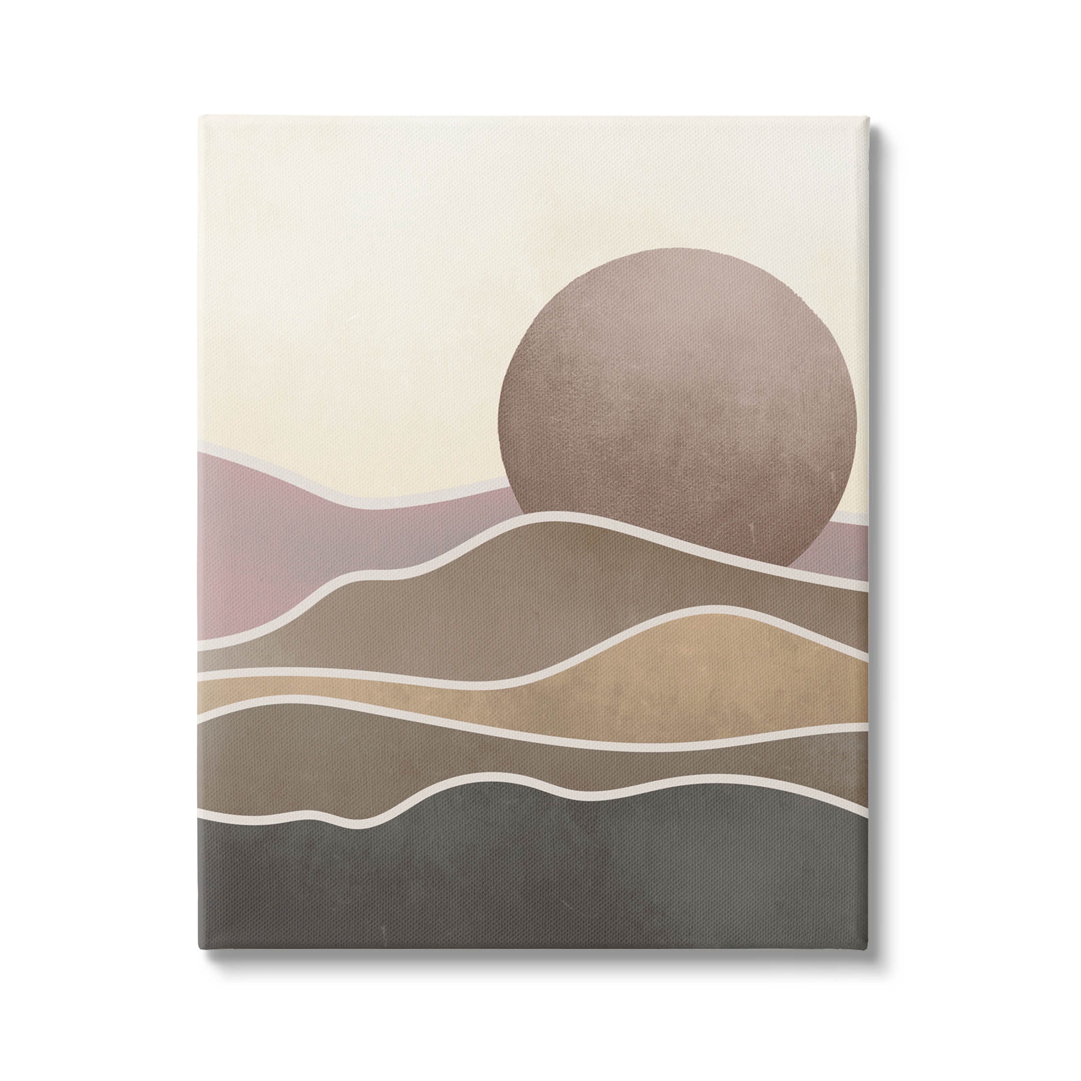 Boho Desert Sun Dunes Modern Landscape Graphic Art Gallery Wrapped Canvas Print Wall Art