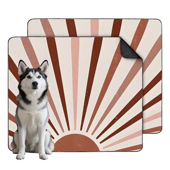 Boho Design Puppy Training Pad Washable, Large 35x41 Inch Reusable Pet Pad with Non-Slide Backing, Highly Absorbent Dog Pee Pad for Crate Training
