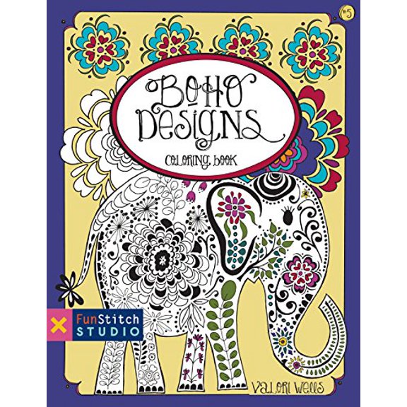Pre-Owned Boho Designs Coloring Book 9781607059363