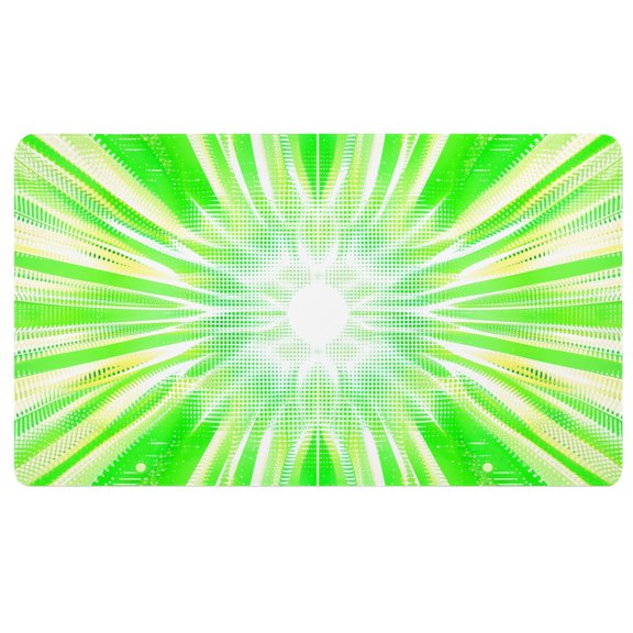 Boho Desk Mat,A green and white background with a sunburst effect,Extended Mouse Mat,Non Slip Desk Mat,Laptop Desk Mat,Desk Decor for Dorm
