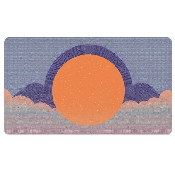 Boho Desk Pad,An illustration of a sunset with clouds in the sky,14x24 Desk Mat,Soft Mouse Pad,Mouse Pad Mat,Elegant Desk Accessories
