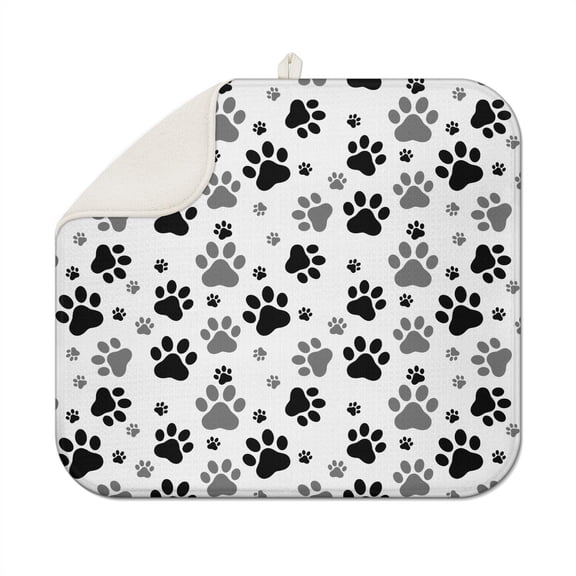 Boho Dog Aesthetic Drying Pad Super Absorbent Countertop Mat for Dog Lovers 18x16 Inch