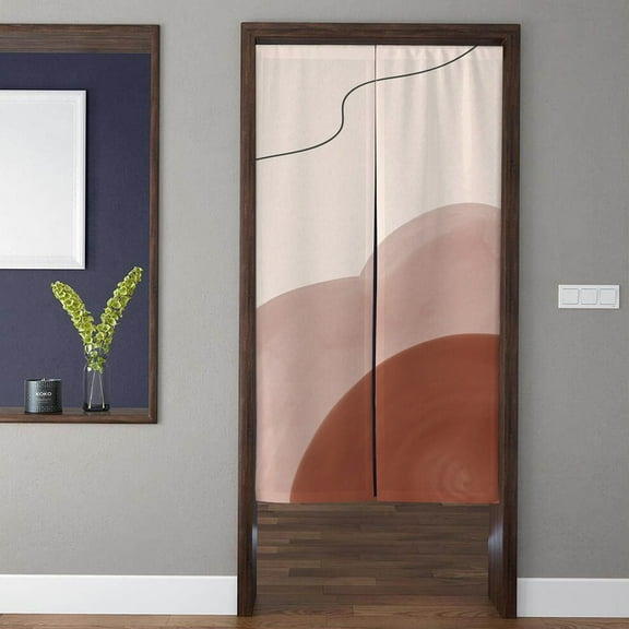 Boho Door Curtains, Abstract Geometric Pattern Modern Minimalist Doorway Curtain Curtains, Suitable for Home Kitchen Door Decoration