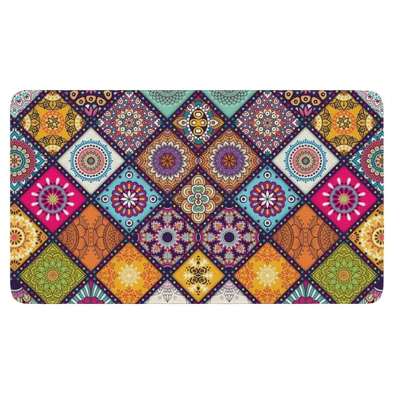 Boho Door Mat - Boho Doormat Indoor Outdoor Entrance Floor Mat Non Slip Welcome Mats for Front Door - 17x30 Inch