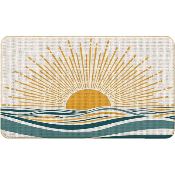Boho Door Mat - Boho Sun Ocean Front Door Mat, Bohos Welcome Indoor Door Mat for Entryway