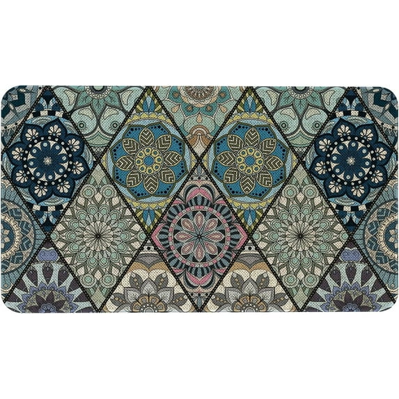 Boho Door Mat Farmhouse Kitchen Mat Decor Kitchen Floor Mat, Washable Runner Rugs, Farmhouse Boho Indoor Outdoor Decorations KitchenRug 17x29 Inch