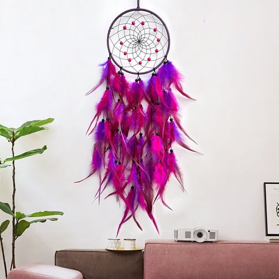 Boho Dream Catcher with Feathers - Handmade Wall Hanging Ornament for Bedroom, Living Room, and Home Decor, Spiritual Gift & Car Mascot