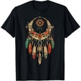 thumbnail image 1 of Boho Dreamcatcher - Tribal Feather Design T-Shirt Size S-5XL, 1 of 5
