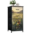thumbnail image 1 of Boho Dresser for Bedroom with 4 Storage Drawers Serene Butterfly Scene Vibrant Wildflowers Golden Hour Glow Dressers Chest of Drawers Steel Framed Fabric Closet Organizers for Entryway, 1 of 7