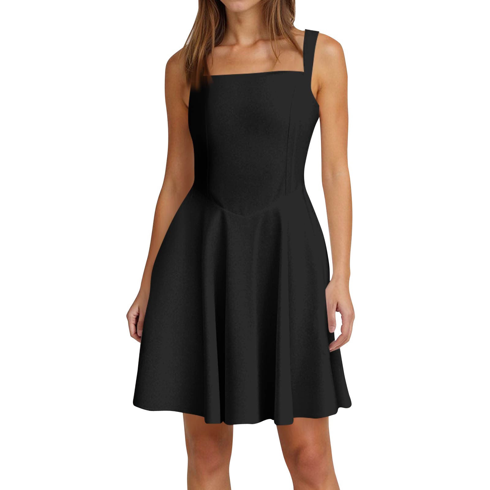 Boho Dresses For Women 2025 Spaghetti Strap Square Neck Sleeveless Boho Dresses For Women 2025 Spaghetti Strap Square Neck Sleeveless