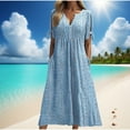 thumbnail image 1 of Zunfeo Boho Dresses for Women 2025 Floral Eyelet Summer Dress Elegant Wedding Guest Dress Mother's Day Gift Blue S, 1 of 4