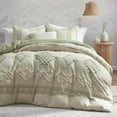 thumbnail image 1 of Boho Duvet Cover Set Twin Size, Beige and Sage Green Color Clash 2 Pieces Microfiber Bedding Set, Durable and Super Soft Duvet Covers with Zipper and Ties, 68"*90", 1 of 6