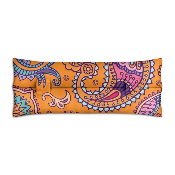 Boho Elegant Paisley Seatbelt Pillow - Post-Surgery Recovery Cushion for Mastectomy & Chest Procedures - Plush Geometric Car Pillow