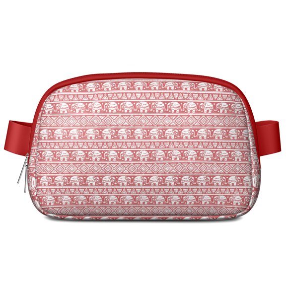 Boho Elephant Fanny Pack for Women – Vintage Belt Bag with Mandala Print, Water-Resistant Waist Bag, Lightweight Ethnic Travel Pouch with Adjustable Strap