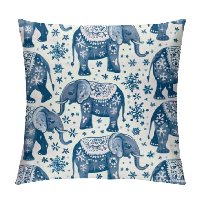 Boho Elephant Print Fun Cushion Cover Novelty Throw Pillow Case Outdoor
