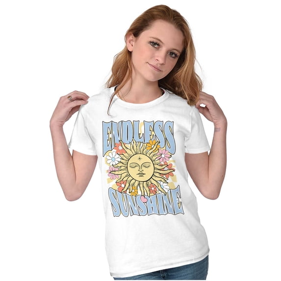Boho Endless Sunshine Celestial Sun Womens Slim Fit Graphic Tee Brisco Brands S