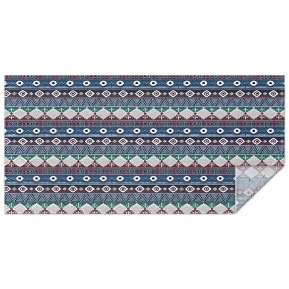 Multicolor Geometric Boho Pattern Rectangle Tablecloth 60"x120",Waterproof Polyester Rectangle Table Cloth, Wipeable Spillproof Polyester Tablecloth for Dining, Camping, Indoor and Outdoor