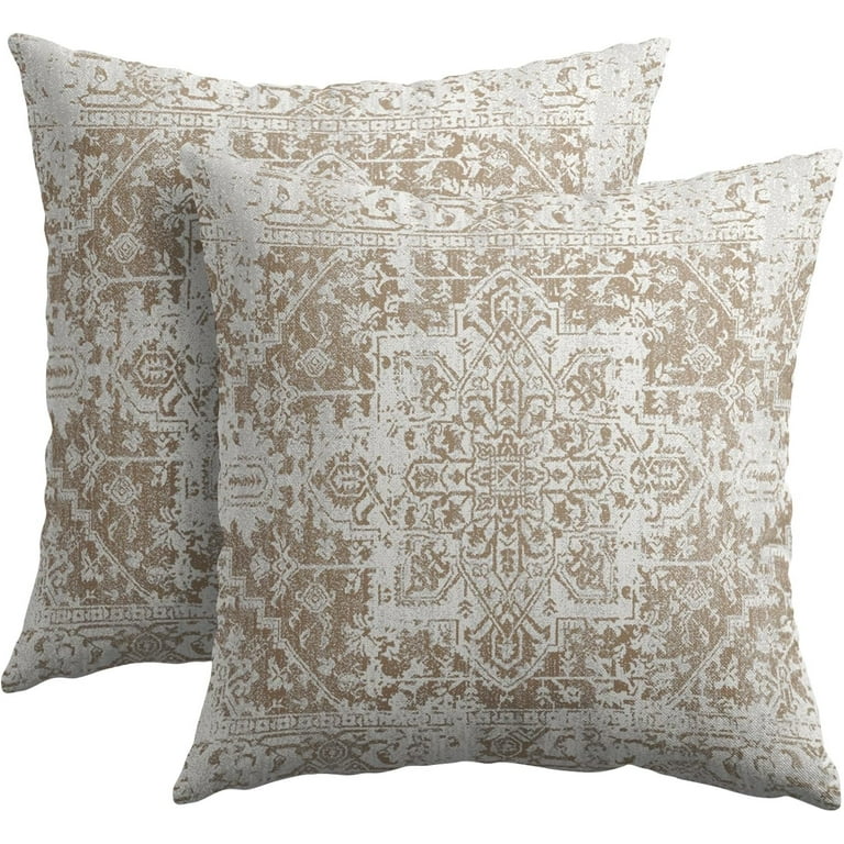 Set Of 2 Brown Geometric Lumbar Pillow Covers Set Of 2 Brown Geometric Lumbar Pillow Covers