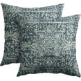 thumbnail image 1 of Boho Ethnic Pillow Covers 20x20 Inch Set of 2 Bohemian Carpet Throw Pillows Couch Navy Blue Brown Geometric Decorative Pillow Cases Farmhouse Home Decor Sofa Porch Patio Bed Room Outdoor, 1 of 6