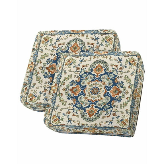 Boho Ethnic Rustic Sofa Couch Cushion Covers Washable, Removable Stretchable Sectional Couch Covers, American Southwest Antique Slipcovers for L & T Shape Sofa Furniture Protector S Size 2 pcs