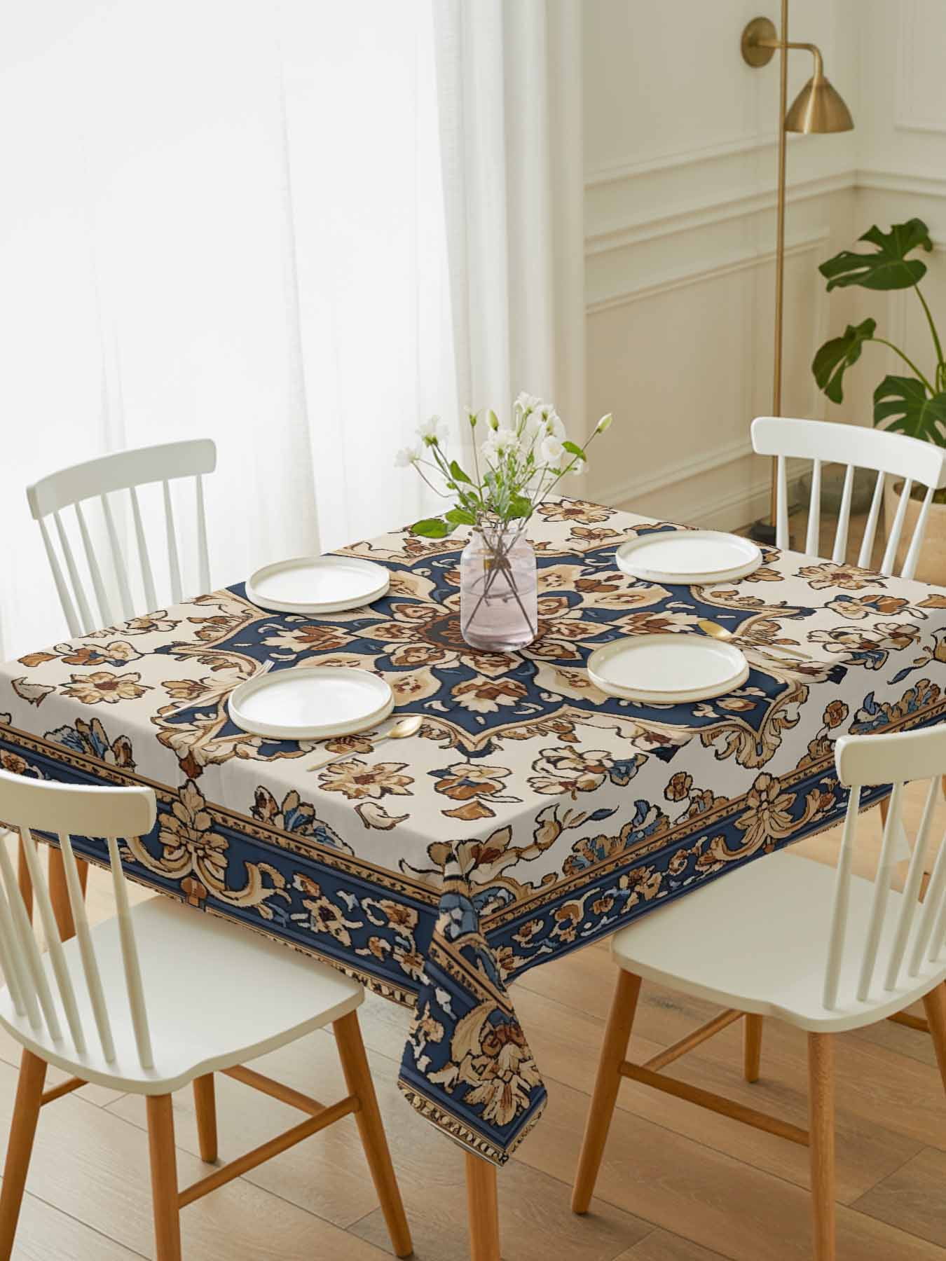 Boho Ethnic Tablecloth Rectangle Table Cloth 60x84, Waterproof ...