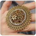 thumbnail image 1 of Boho Exaggerated Round Ring Vintage Wrap Extra Large Ring for Women, 1 of 7