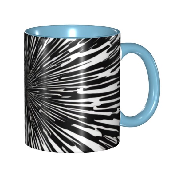Boho Explode Coffee Mug Fun Custom Ceramic Mugs 11oz Sky Blue