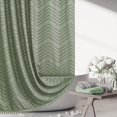 thumbnail image 1 of Boho Extra Long Sage Green Shower Curtain with Tassel, Woven Fabric Shower Curtain, Tufted Chevron Striped, 72 x 78, Modern Chic Textured Minimalist Bathroom Shower Curtain, 1 of 14
