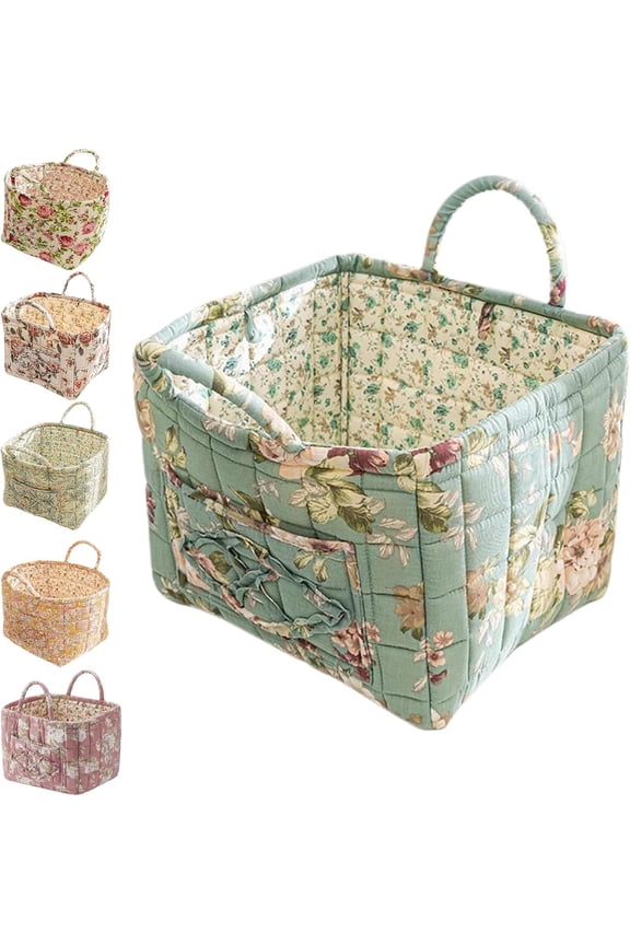 Boho Fabric Storage Basket, Boho Floral Laundry Baskets, Large Capacity Fabric Storage Basket, Decorative Storage Baskets, Portable Folding Storage Bag, for Clothes and Sundries