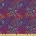 thumbnail image 1 of Boho Fabric by the Yard, Botanical Motif in Dark Tones Swirls Berry Herbs Nature Retro Doodle Illustration, Decorative Upholstery Fabric for Chairs & Home Accents, Multicolor by Ambesonne, 1 of 5