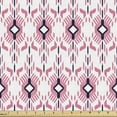 thumbnail image 1 of Boho Fabric by the Yard, Ikat Inspired Vertically Arranged Print Squares and Stripes, Decorative Upholstery Fabric for Sofas and Home Accents, Pink Grey by Ambesonne, 1 of 5