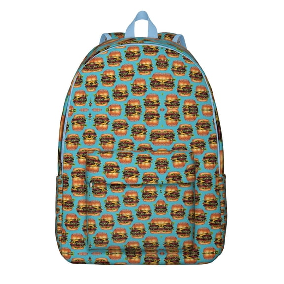 Boho Fanny Pack with Fun Hamburger and Burger Print – American Foodie Design, Lightweight, Water-Resistant, Perfect for Fast Food Lovers