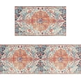 thumbnail image 1 of Boho Farmhouse Kitchen Rugs - Orange Non-Slip Absorbent Stain Resistant Floor Mat for Kitchen Laundry Room, Area Runner Rug, Set of 2, Adds a Bohemian and Rustic Flair, 1 of 6