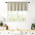 thumbnail image 1 of Boho Farmhouse Kitchen Valances for Windows Taupe Country Valance Curtains for Living Room Bedroom Modern Rustic Cotton Linen Tassel Topper Window Curtain, 52"W x 18"L, 1 of 5