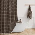 thumbnail image 1 of Boho Farmhouse Shower Curtain Set with Tassel - Linen Rustic Heavy Duty Fabric, Water Repellent, Modern Bohemian French Country Thick Bathroom Shower Curtains - Cream/Beige, 72x72, 1 of 7