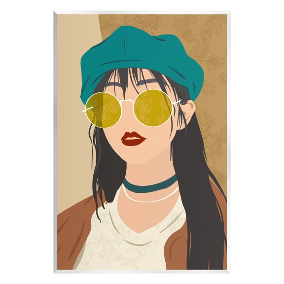 Boho Fashion Girl Portrait Botanical & Floral Graphic Art Unframed Art Print Wall Art