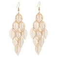 thumbnail image 1 of Boho Fashion Multi Layer Leaf Tassel Dangle Earrings for Women Gold Silver Plated Leaves Pendant Earrings Ear Hook Jewelry Gifts, 1 of 4