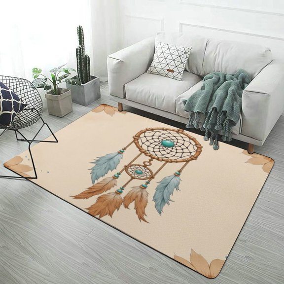 Boho Feather Dreamcatcher Print Carpet Style Living Room Bedroom Rug Soft Carpet Modern 3d Entry Door Mats Household